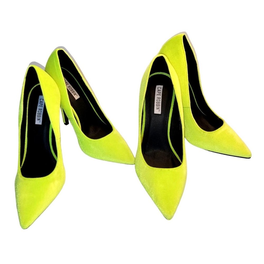 Cape Robbin Priscilla 3 Lime Green Stiletto Pumps 2 Pair Available Sizes 7.5 and